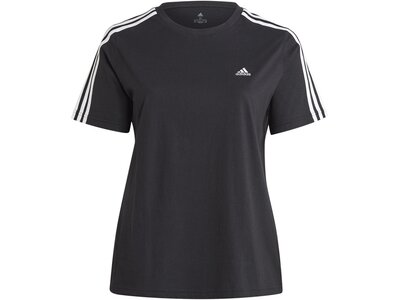 ADIDAS Damen Shirt Essentials Slim 3-Streifen Große Größen Schwarz