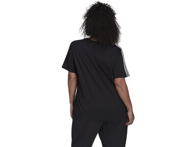 ADIDAS Damen Shirt Essentials Slim 3-Streifen Große Größen Schwarz
