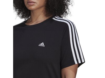 ADIDAS Damen Shirt Essentials Slim 3-Streifen Große Größen Schwarz