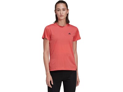 adidas Damen AEROREADY Designed 2 Move Sport 3-Streifen T-Shirt Rot