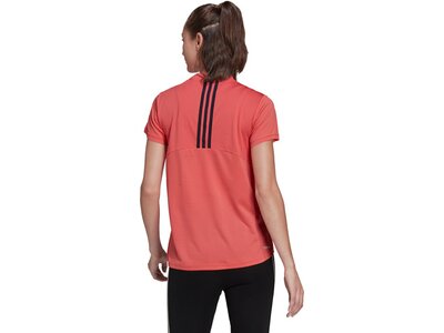 adidas Damen AEROREADY Designed 2 Move Sport 3-Streifen T-Shirt Rot