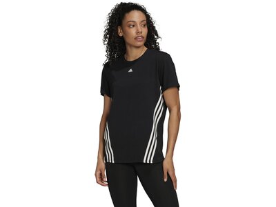 ADIDAS Damen Shirt Trainicons 3-Streifen Schwarz