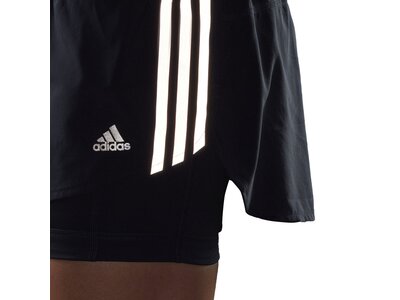 adidas Damen Run Icons 3-Streifen Running Skort Schwarz