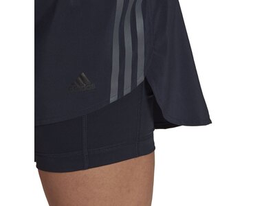 adidas Damen Run Icons 3-Streifen Running Skort Schwarz