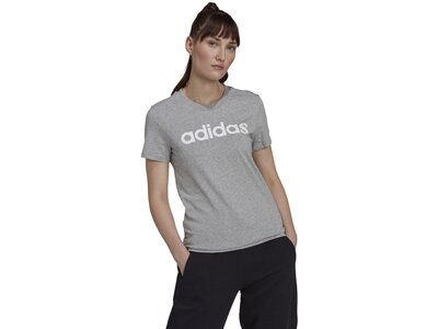 ADIDAS Damen Shirt LOUNGEWEAR Essentials Slim Logo Grau