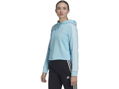 ADIDAS Damen Kapuzensweat W 3S FT CRO HD Blau