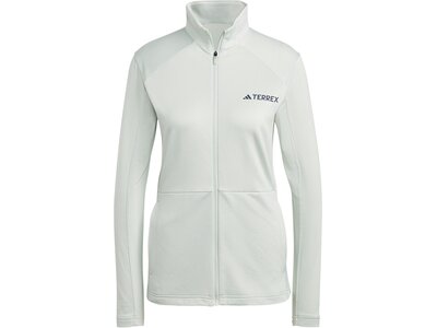 ADIDAS Damen Pullover W MT Full Z Fle Grau