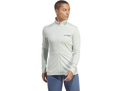 ADIDAS Damen Pullover W MT Full Z Fle Grau