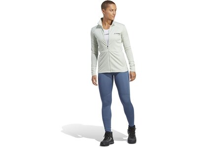 ADIDAS Damen Pullover W MT Full Z Fle Grau