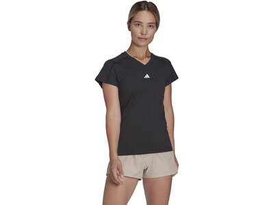 ADIDAS Damen Shirt AEROREADY Train Essentials Minimal Branding V-Neck Schwarz