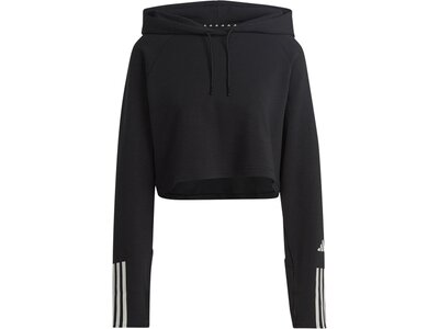 ADIDAS Damen Train 3-Streifen Hoodie Schwarz