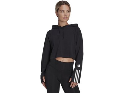 ADIDAS Damen Train 3-Streifen Hoodie Schwarz