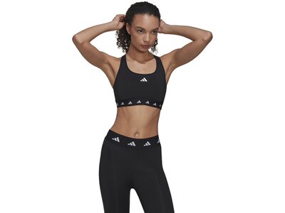 ADIDAS Damen BH Powerreact Training Medium-Support Techfit Cup A-C Schwarz
