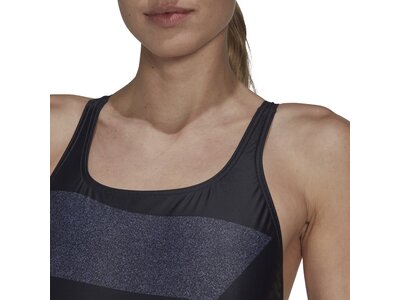 ADIDAS Damen Badeanzug Big Bars Graphic Schwarz