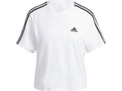 ADIDAS Damen Shirt Essentials 3-Streifen Single Jersey Weiß