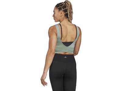 ADIDAS Damen Top YGA ST CRO TK Silber