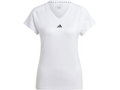 ADIDAS Damen Shirt AEROREADY Train Essentials Minimal Branding V-Neck Grau