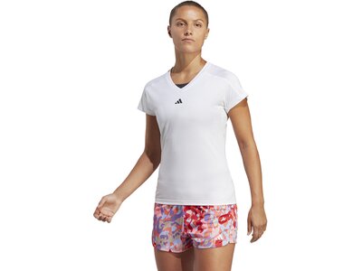 ADIDAS Damen Shirt AEROREADY Train Essentials Minimal Branding V-Neck Grau