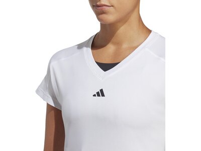 ADIDAS Damen Shirt AEROREADY Train Essentials Minimal Branding V-Neck Grau