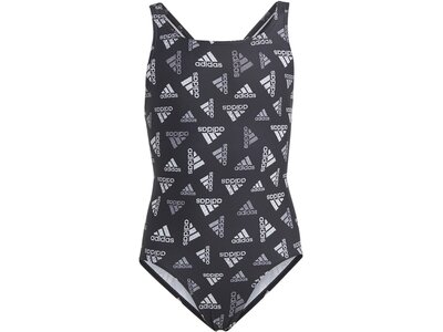 ADIDAS Kinder Badeanzug LOGO SWIMSUIT Schwarz