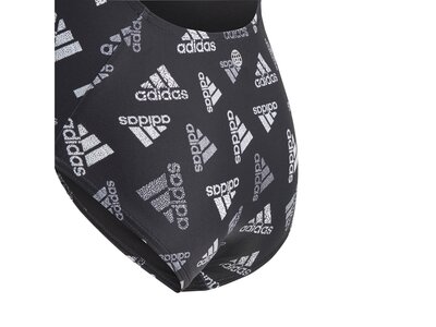 ADIDAS Kinder Badeanzug LOGO SWIMSUIT Schwarz