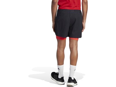 ADIDAS Herren Shorts Power Workout Two-in-One (Länge 5 Zoll) Schwarz