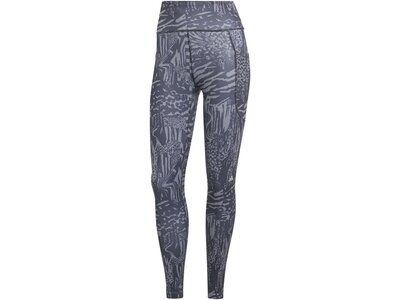 ADIDAS Damen Tights Daily Run Icons Print Grau