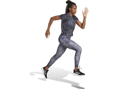 ADIDAS Damen Tights Daily Run Icons Print Grau