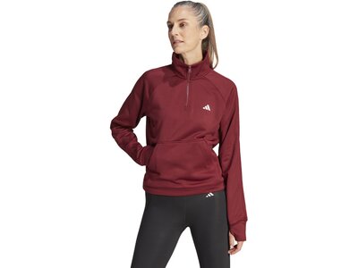 ADIDAS Damen Jacke AEROREADY Game & Go Quarter-Zip Rot