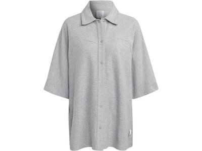 ADIDAS Damen Lounge Terry Loop Hemd Silber
