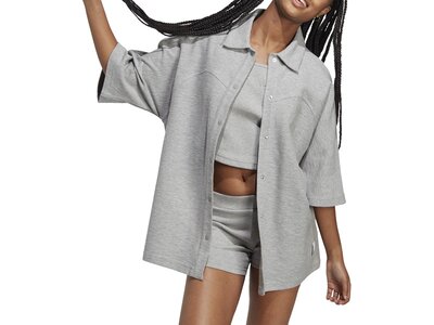 ADIDAS Damen Lounge Terry Loop Hemd Silber