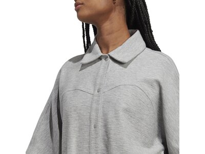 ADIDAS Damen Lounge Terry Loop Hemd Silber