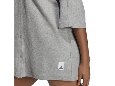 ADIDAS Damen Lounge Terry Loop Hemd Silber