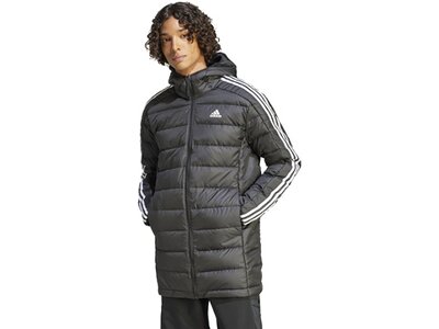 ADIDAS Herren Jacke Essentials 3-Streifen Light Daunenparka Grau