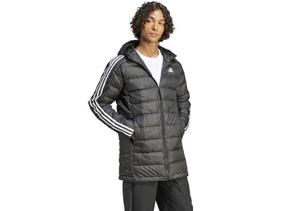 ADIDAS Herren Jacke Essentials 3-Streifen Light Daunenparka Grau