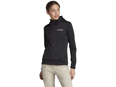 ADIDAS Damen Jacke TERREX XPERIOR LIGHT HOODED FLEECE Schwarz