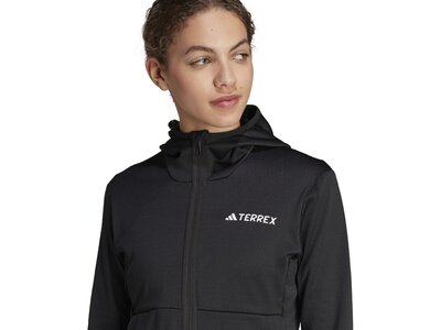 ADIDAS Damen Jacke TERREX XPERIOR LIGHT HOODED FLEECE Schwarz