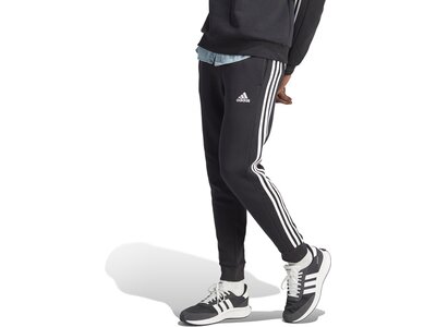 ADIDAS Herren Hose Essentials 3-Streifen Slim-Fit Schwarz