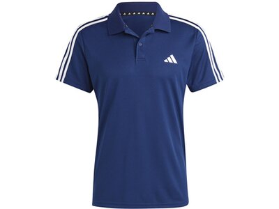 ADIDAS Herren Polo Train Essentials Piqué 3-Streifen Training Blau