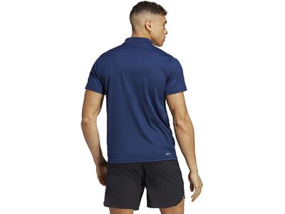 ADIDAS Herren Polo Train Essentials Piqué 3-Streifen Training Blau