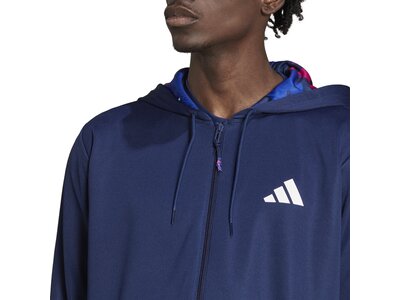 ADIDAS Herren Kapuzensweat TR-ES+ BL FZ JA Blau