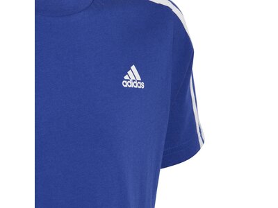 ADIDAS Kinder Shirt Essentials 3-Streifen Cotton Blau