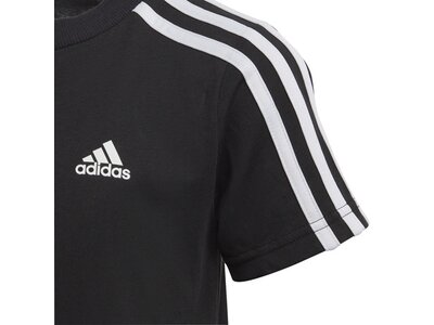 ADIDAS Kinder Shirt Essentials 3-Streifen Cotton Schwarz