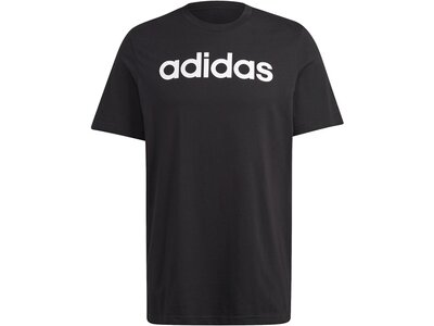 ADIDAS Herren Shirt Essentials Single Jersey Linear Embroidered Logo Schwarz