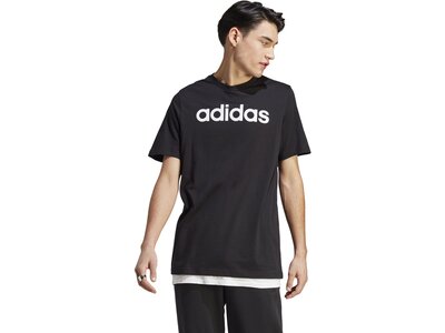ADIDAS Herren Shirt Essentials Single Jersey Linear Embroidered Logo Schwarz
