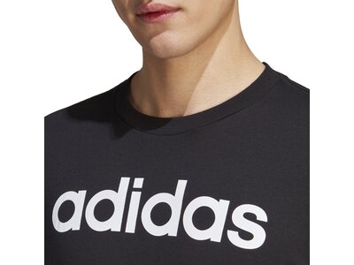 ADIDAS Herren Shirt Essentials Single Jersey Linear Embroidered Logo Schwarz