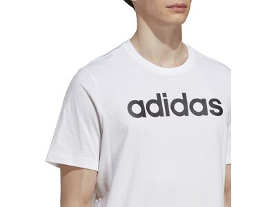 ADIDAS Herren Shirt Essentials Single Jersey Linear Embroidered Logo Weiß