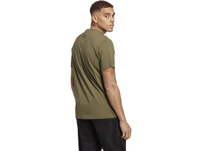 ADIDAS Herren Shirt Essentials Single Jersey Linear Embroidered Logo Braun