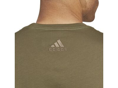 ADIDAS Herren Shirt Essentials Single Jersey Linear Embroidered Logo Braun