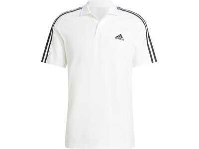 ADIDAS Herren Polo Essentials Piqué Embroidered Small Logo 3-Streifen Weiß